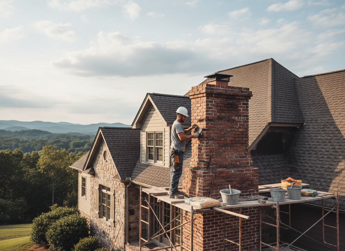 brick chimney repair in Murphy