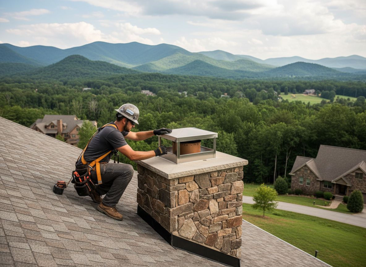 chimney cap installation in Murphy
