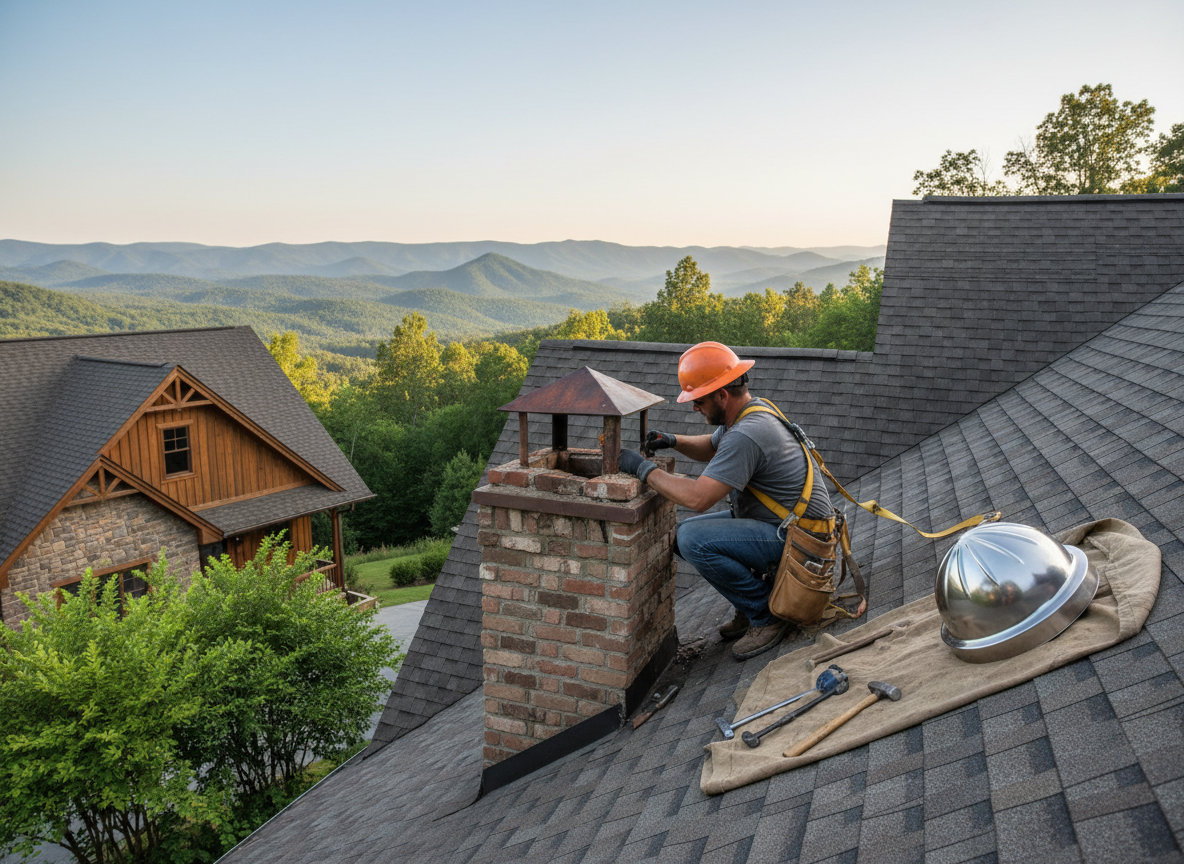 chimney cap repair in Murphy