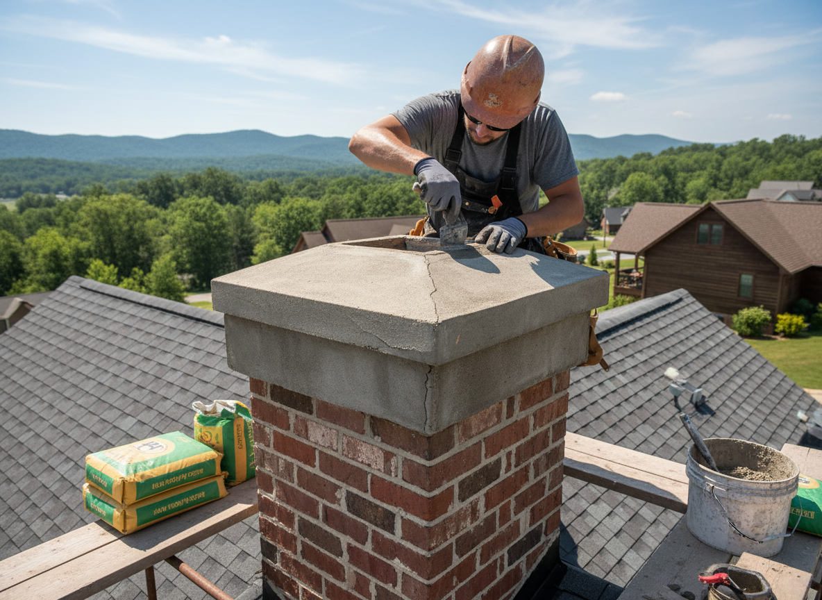 chimney crown repair in Murphy
