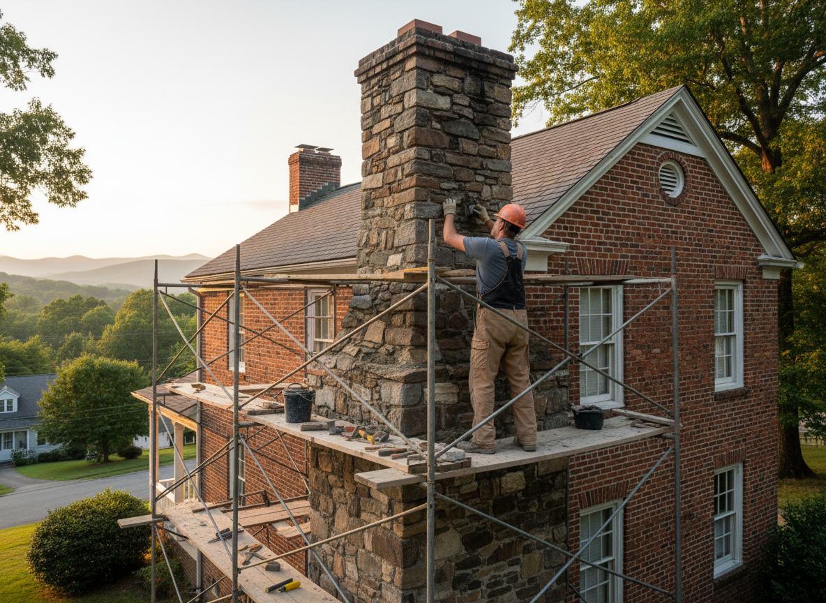 chimney masonry repair in Murphy