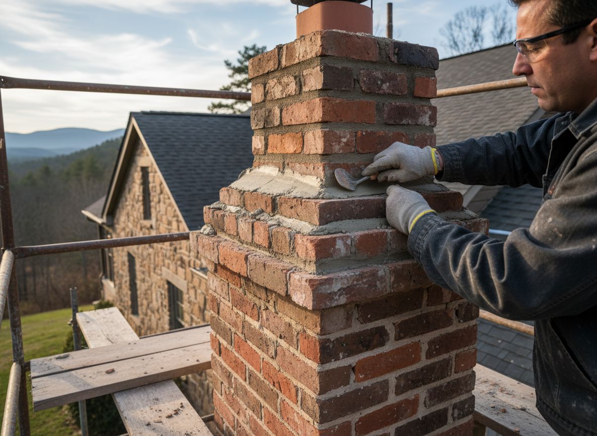 chimney tuckpointing in Murphy