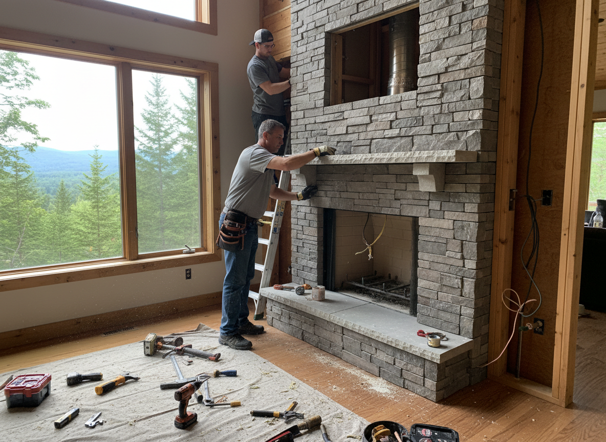 fireplace installation in Murphy